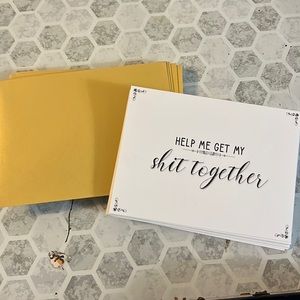 Set of Help Me Get My Shit Together Wedding Invites and Envelopes